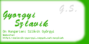 gyorgyi szlavik business card