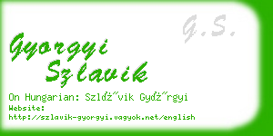gyorgyi szlavik business card
